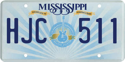 MS license plate HJC511
