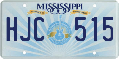 MS license plate HJC515