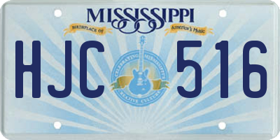 MS license plate HJC516