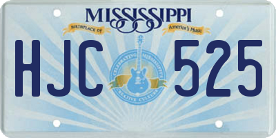 MS license plate HJC525
