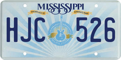 MS license plate HJC526