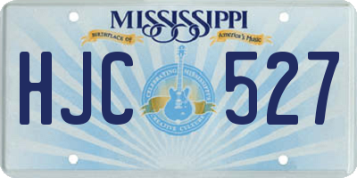 MS license plate HJC527
