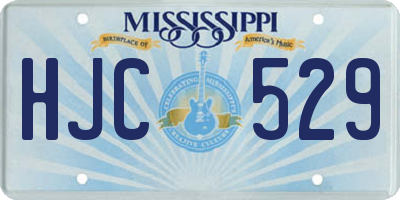 MS license plate HJC529