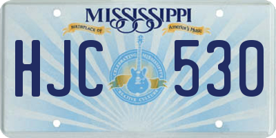 MS license plate HJC530