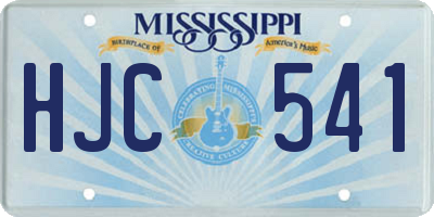 MS license plate HJC541
