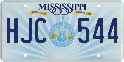 MS license plate HJC544