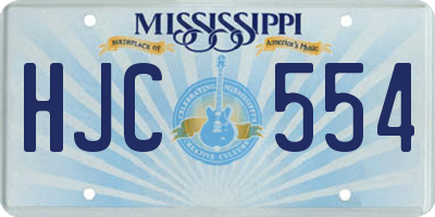 MS license plate HJC554