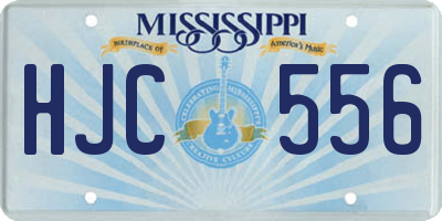 MS license plate HJC556