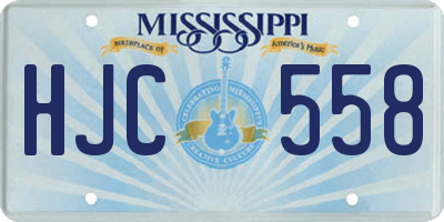 MS license plate HJC558