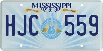 MS license plate HJC559