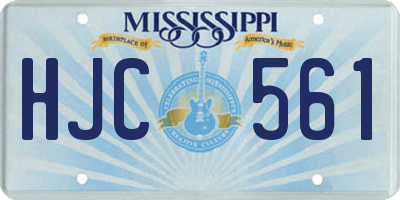 MS license plate HJC561