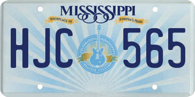 MS license plate HJC565