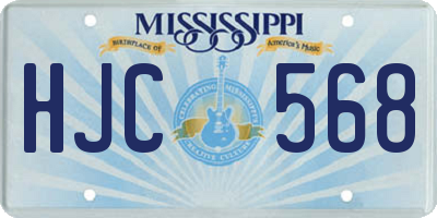 MS license plate HJC568