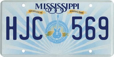 MS license plate HJC569