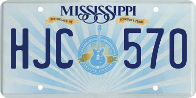 MS license plate HJC570