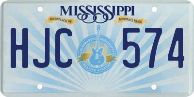 MS license plate HJC574