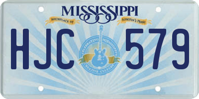 MS license plate HJC579