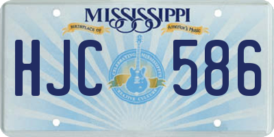 MS license plate HJC586