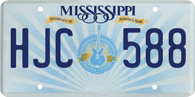MS license plate HJC588