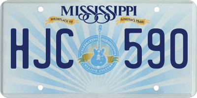 MS license plate HJC590