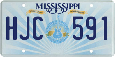 MS license plate HJC591