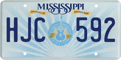 MS license plate HJC592