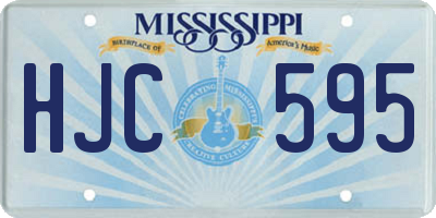 MS license plate HJC595