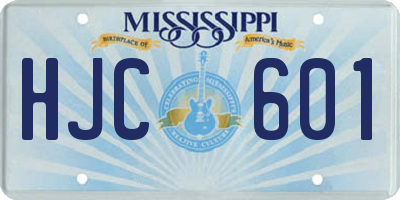 MS license plate HJC601