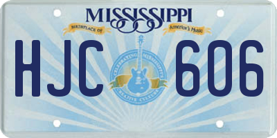 MS license plate HJC606