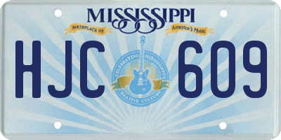 MS license plate HJC609