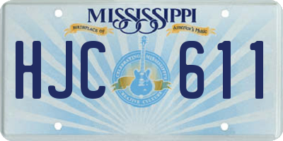 MS license plate HJC611