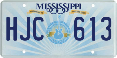 MS license plate HJC613