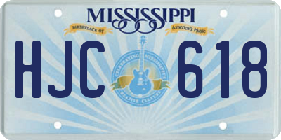 MS license plate HJC618