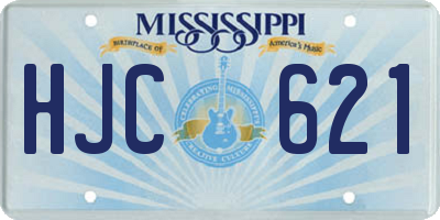 MS license plate HJC621