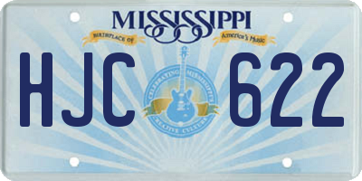 MS license plate HJC622
