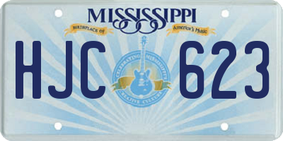 MS license plate HJC623