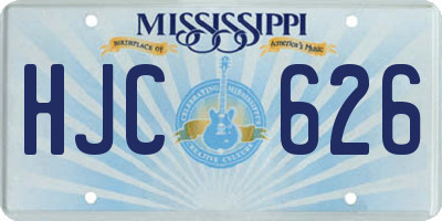 MS license plate HJC626