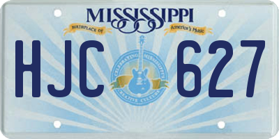 MS license plate HJC627