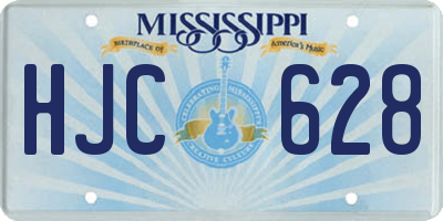 MS license plate HJC628