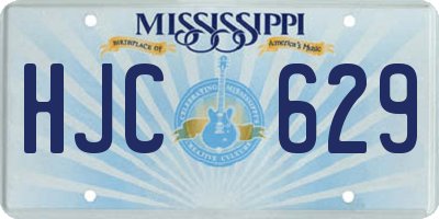 MS license plate HJC629