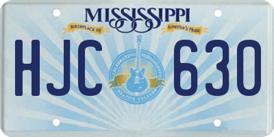 MS license plate HJC630