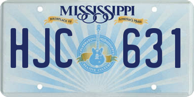 MS license plate HJC631
