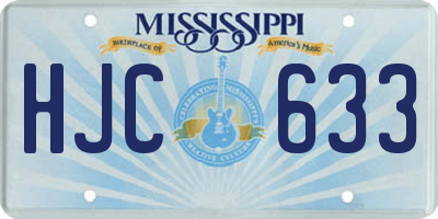 MS license plate HJC633
