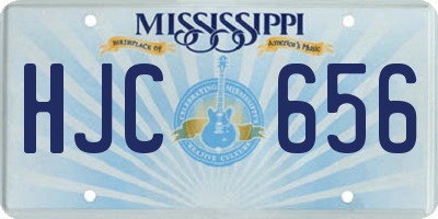 MS license plate HJC656