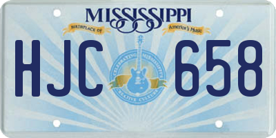 MS license plate HJC658
