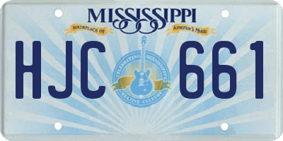 MS license plate HJC661