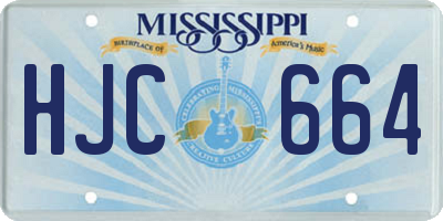 MS license plate HJC664