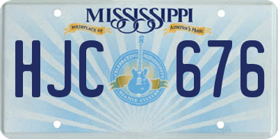 MS license plate HJC676