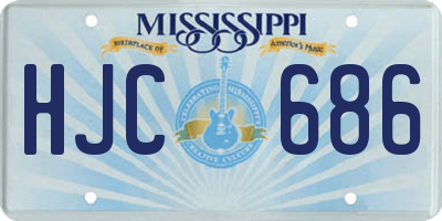 MS license plate HJC686