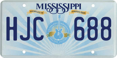 MS license plate HJC688